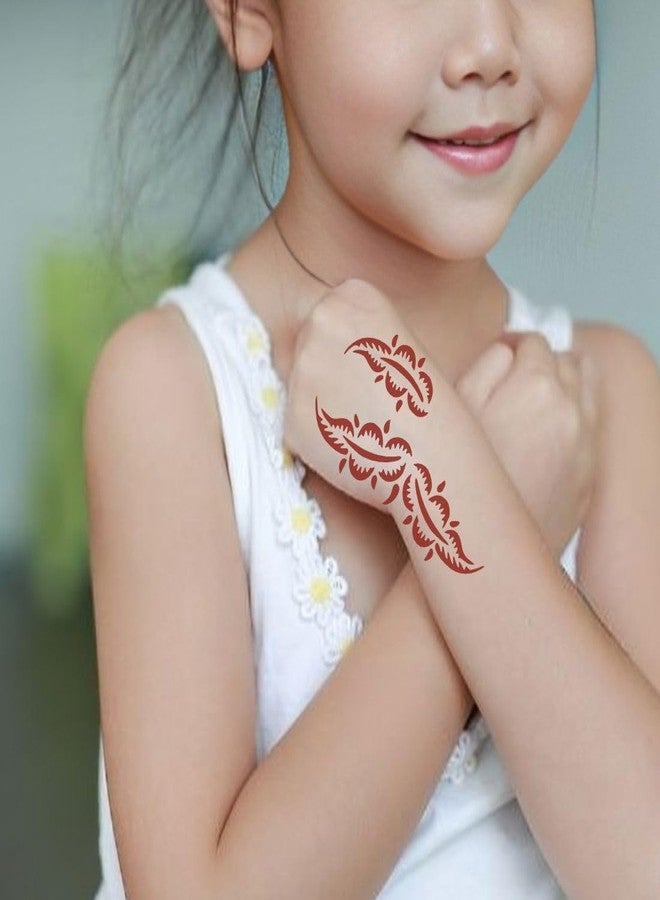 Komstec Easy to Use Mehndi Stencil Sticker Set with High-Quality Skin-Safe Adhesive - Image 2